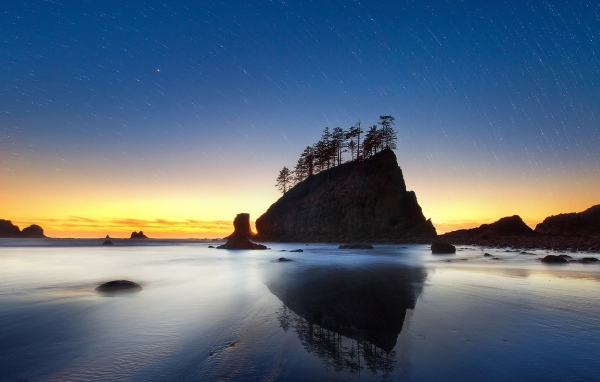 Звездное небо на закате