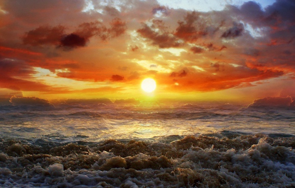 Закат над штормом