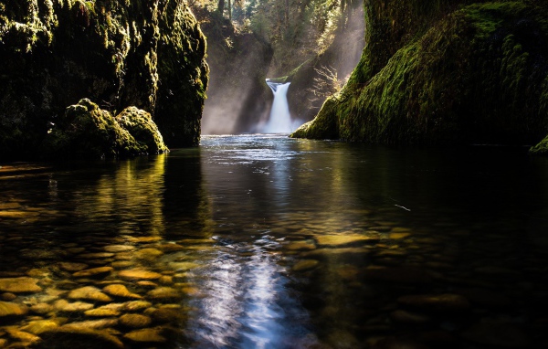Водопад во мху