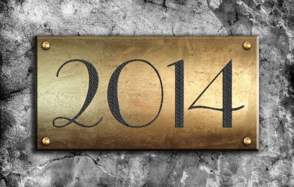 2014 на табличке
