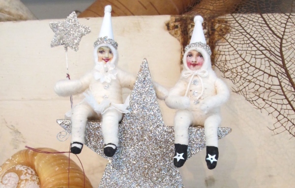 Елочные игрушки из ваты