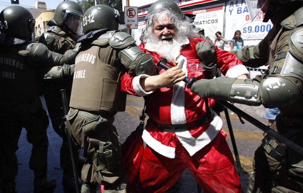 Пьяный дед  мороз