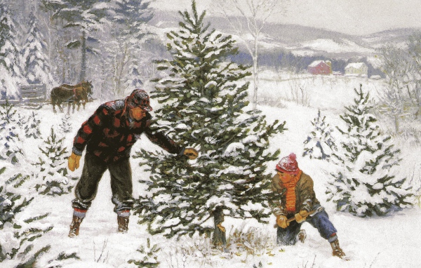 Отеца с сыном новогодняя елка