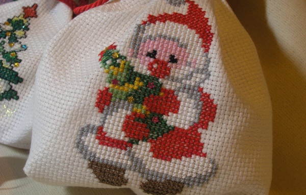 Bышивка дед мороз