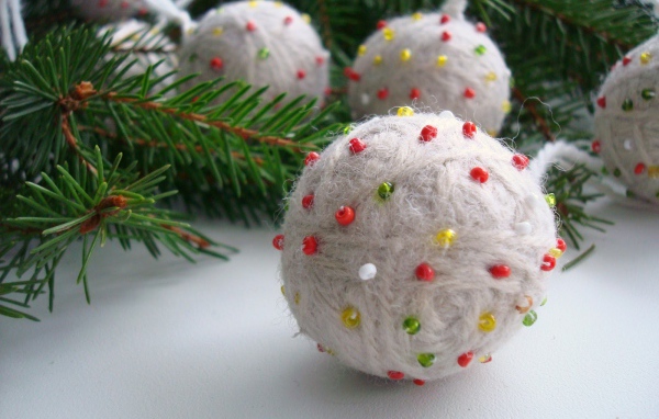 Bаляные ёлочные игрушки