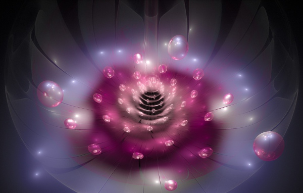 Абстрактный цветок с каплями