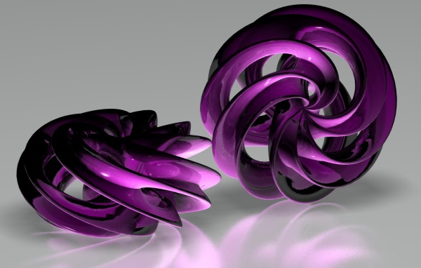 Объемные фиолетовые формы
