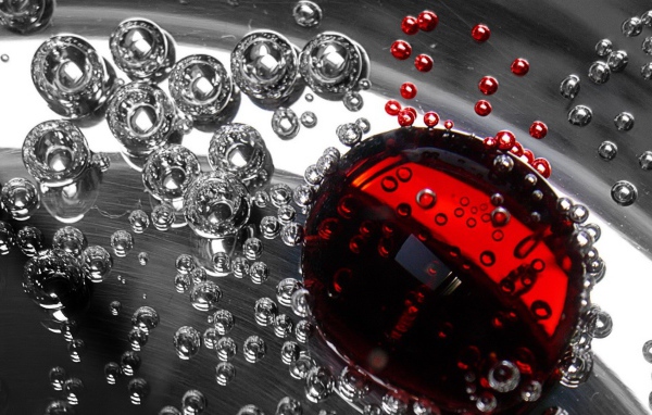 Абстракция с пузырьками воды