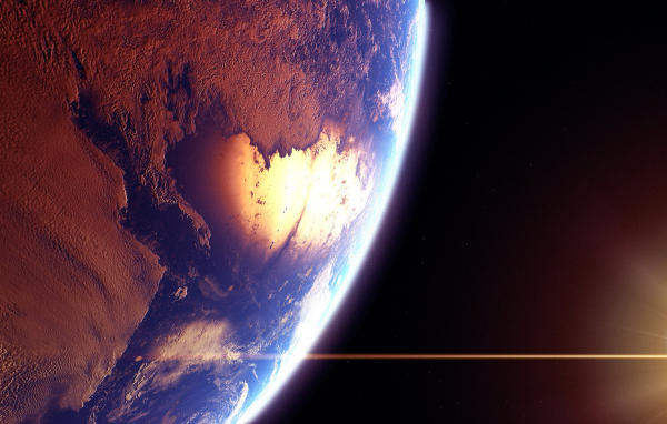 Отражение солнца от океана