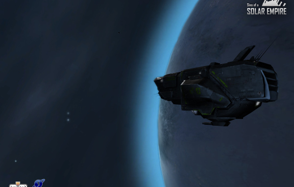 Космический корабль летит вокруг планеты