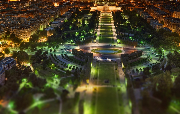 Ночная панорама Парижа