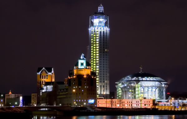 Архитектура Москвы в ночное время