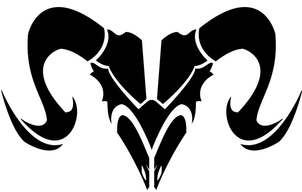 Овен, чёрно-белая картинка