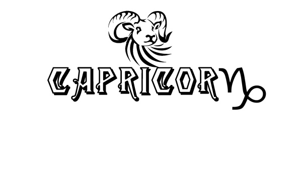 Козерог на белом фоне