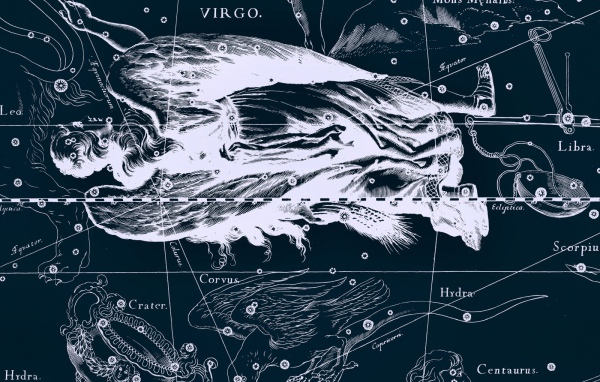 Карта звездного неба, дева