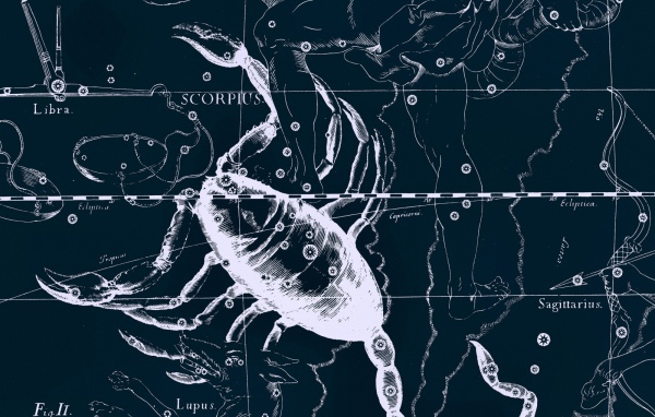 Карта звездного неба, скорпион