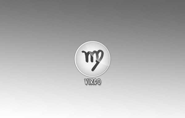 Знак дева на сером фоне