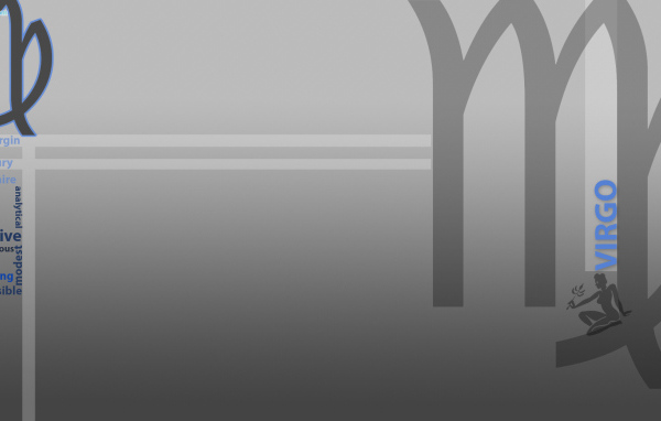 Знак зодиака дева, серый фон