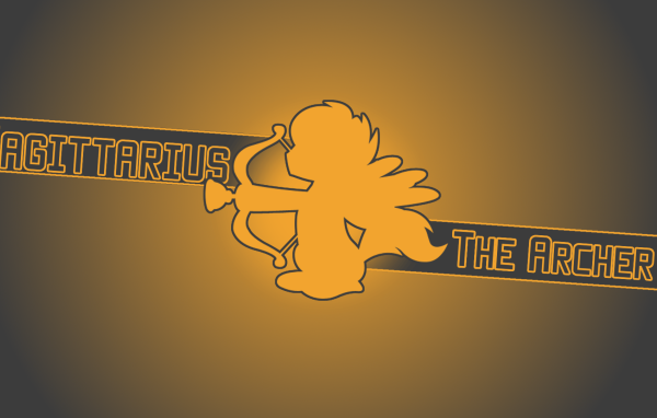 Красивый детский рисунок, стрелец