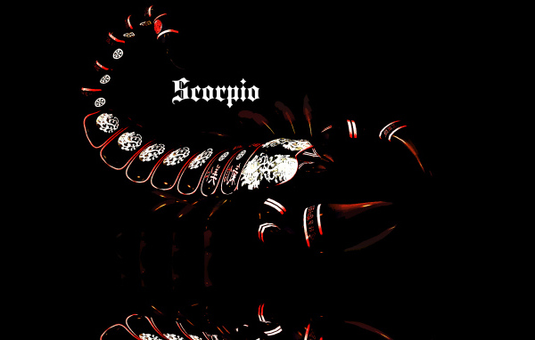 Скорпион, креативный рисунок