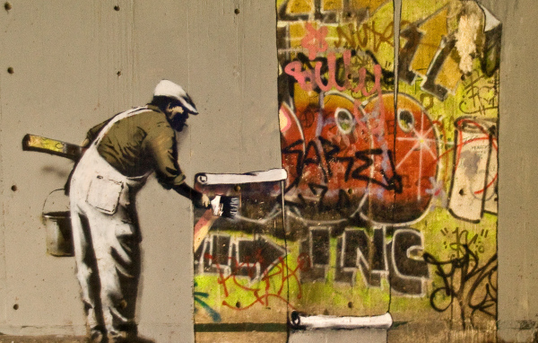 Другой взгляд на граффити, художник Бэнкси