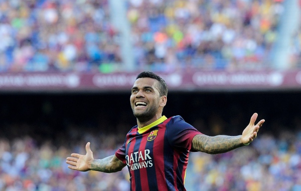 Barcelona Daniel Alves is thanking the fans
