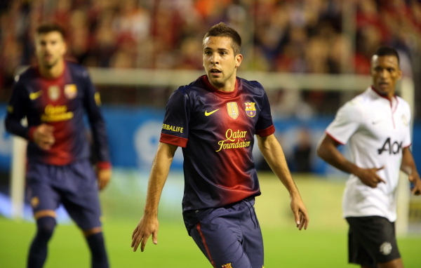 Барселона Хорди Альба в середине игры