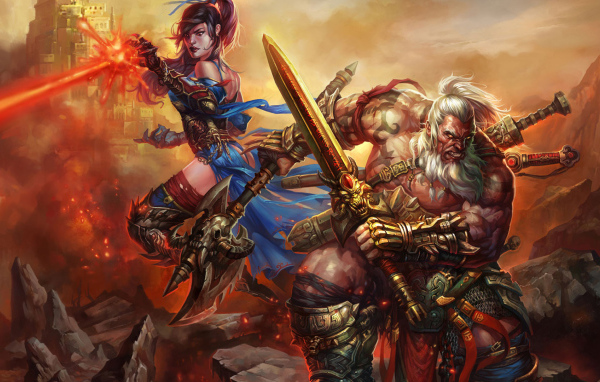 Diablo III: варвар и маг
