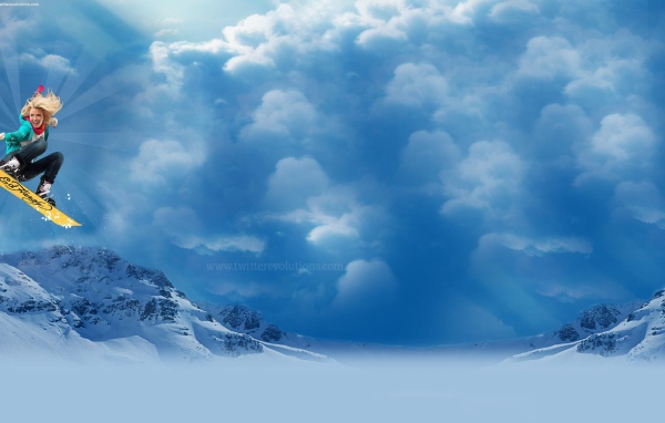 Девушка сноубордистка