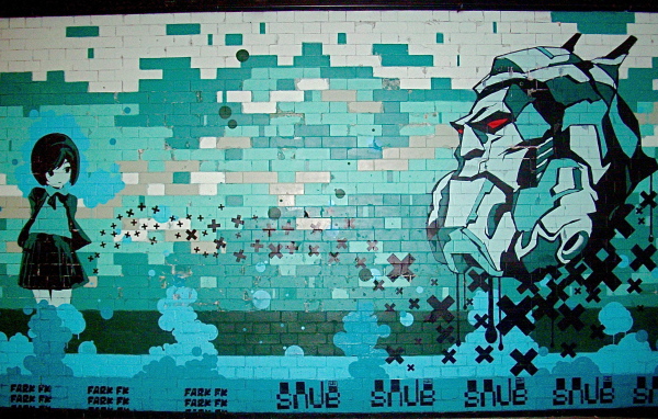 Граффити в стиле аниме