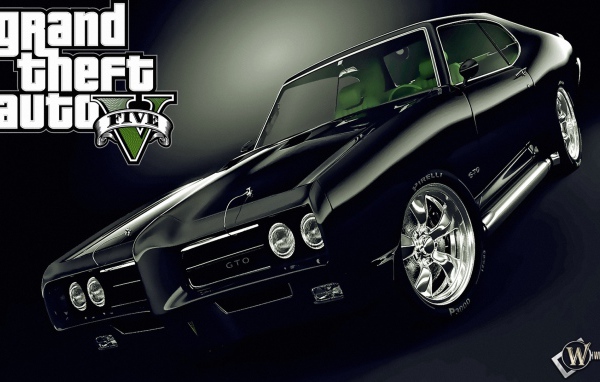 Grand Theft Auto V черный автомобиль