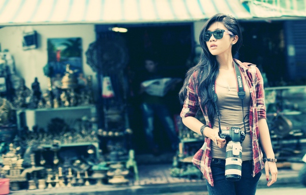 Кореянка, причёска swag