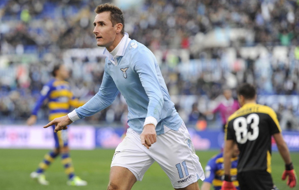 Лацио Мирослав Клозе на поле