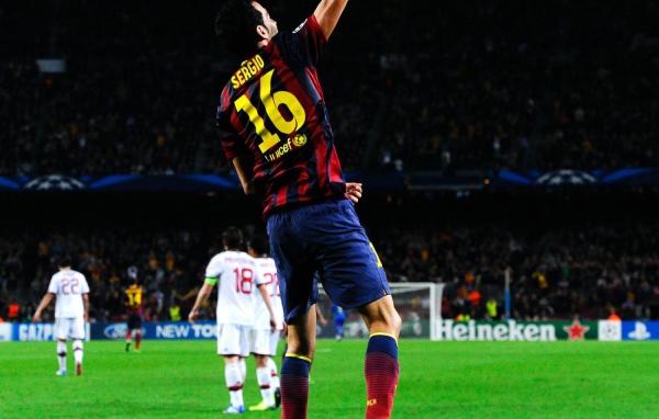 Лучший игрок Барселоны Серхио Бускетс забил гол