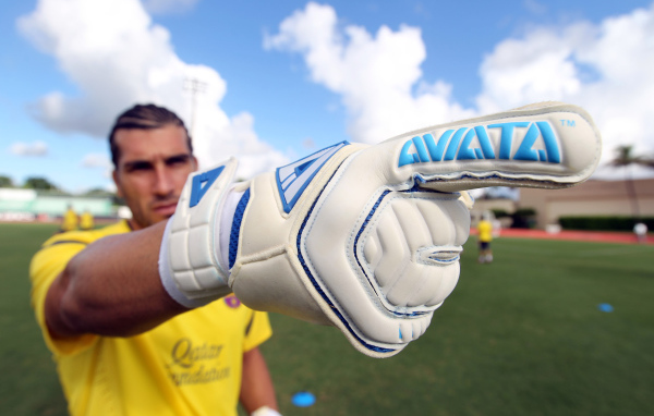 Футболист Барселоны Хосе Пинто на поле