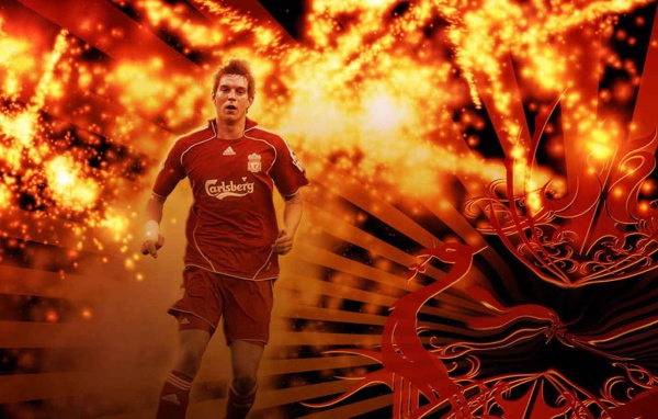 The football player of Liverpool Daniel Agger