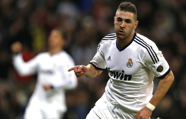  Игрок Реал Мадрида Карим Бензема после победы