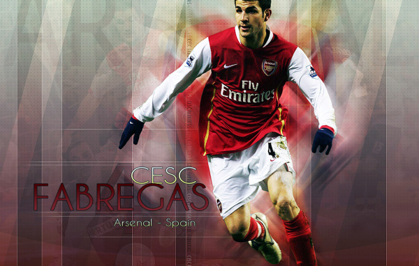 The player of Barcelona Francesc Fabregas in colors of Arsenal