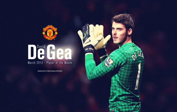 The player of Manchester United David De Gea in dark colors