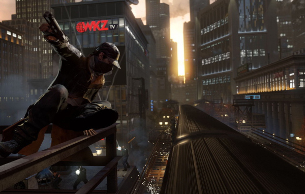 Watch Dogs: прыгает на поезд