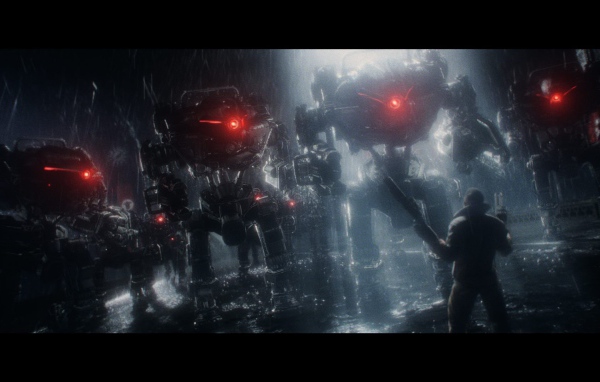 Wolfenstein New Order: патрульные роботы