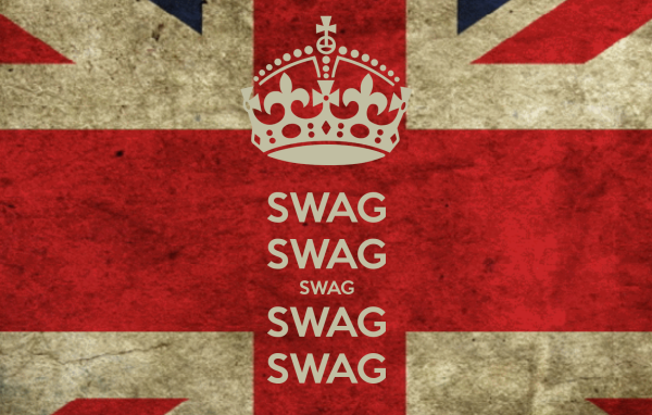 Надпись swag и флаг