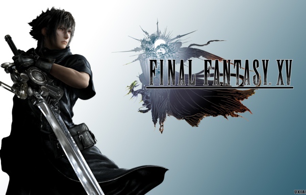 logo and hero of the game Final Fantasy xv