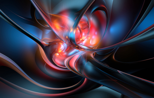 Абстрактный рисунок в красно синем тоне