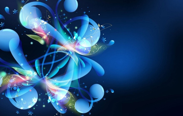 Абстракция на синем фоне