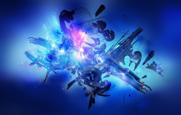 Голубая абстракция