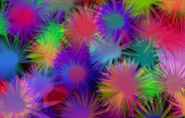 Всплески разных красок