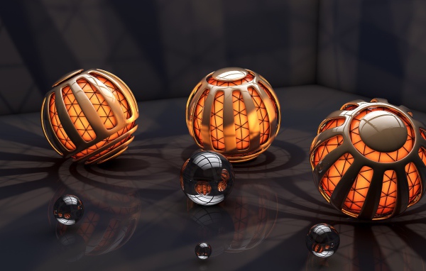 Шары на 3D рисунке