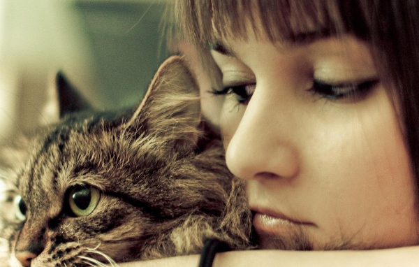 Портрет с кошкой