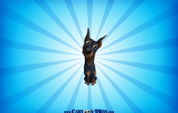 Доберман из мультфильма